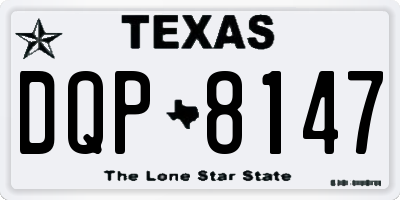 TX license plate DQP8147