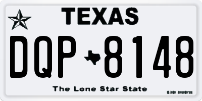 TX license plate DQP8148