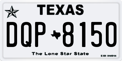 TX license plate DQP8150