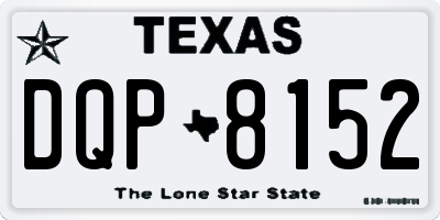 TX license plate DQP8152