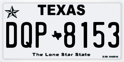 TX license plate DQP8153