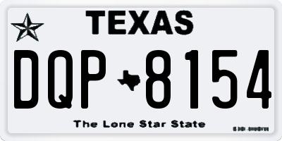 TX license plate DQP8154