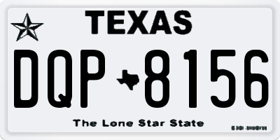 TX license plate DQP8156