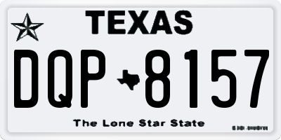 TX license plate DQP8157