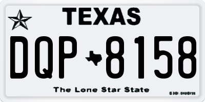 TX license plate DQP8158