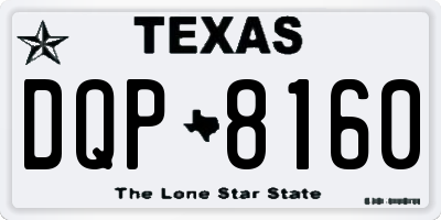 TX license plate DQP8160