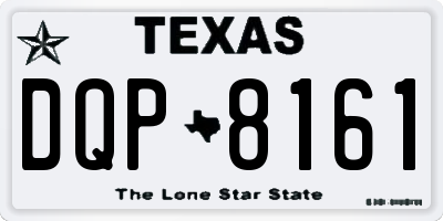 TX license plate DQP8161