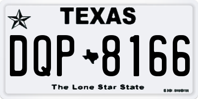 TX license plate DQP8166