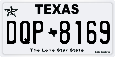 TX license plate DQP8169