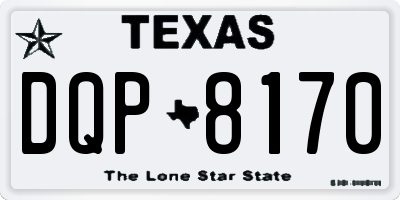 TX license plate DQP8170