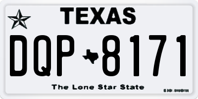 TX license plate DQP8171