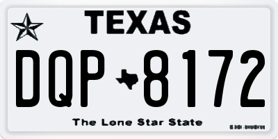 TX license plate DQP8172