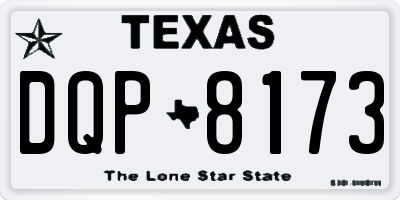 TX license plate DQP8173