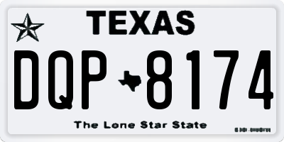 TX license plate DQP8174