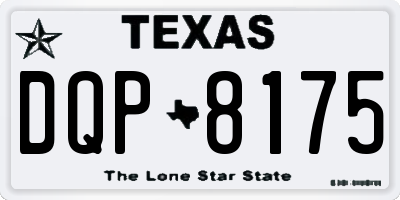 TX license plate DQP8175