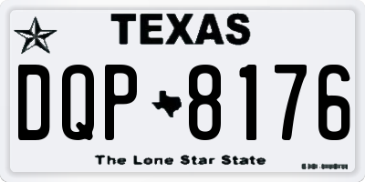 TX license plate DQP8176