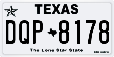 TX license plate DQP8178