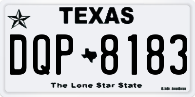 TX license plate DQP8183