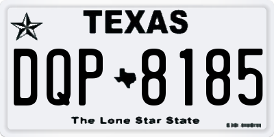 TX license plate DQP8185
