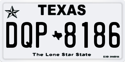 TX license plate DQP8186