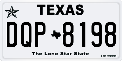 TX license plate DQP8198
