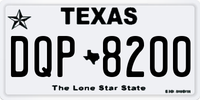 TX license plate DQP8200