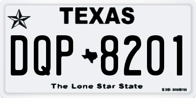TX license plate DQP8201