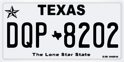 TX license plate DQP8202