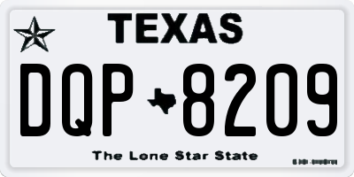 TX license plate DQP8209