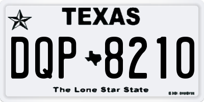 TX license plate DQP8210
