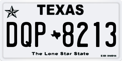 TX license plate DQP8213