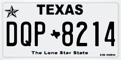 TX license plate DQP8214