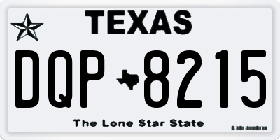 TX license plate DQP8215