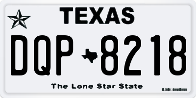 TX license plate DQP8218