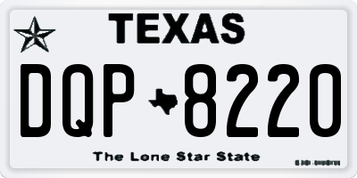 TX license plate DQP8220