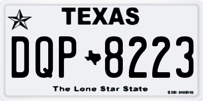 TX license plate DQP8223