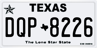 TX license plate DQP8226