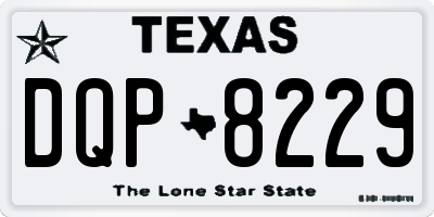TX license plate DQP8229