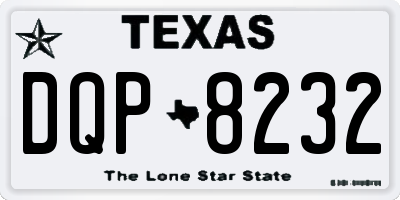 TX license plate DQP8232