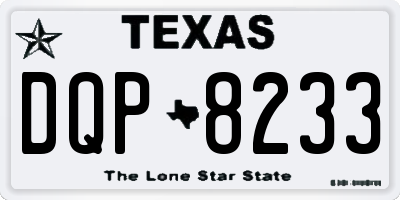 TX license plate DQP8233