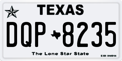 TX license plate DQP8235