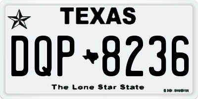 TX license plate DQP8236