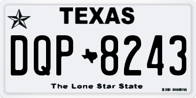 TX license plate DQP8243