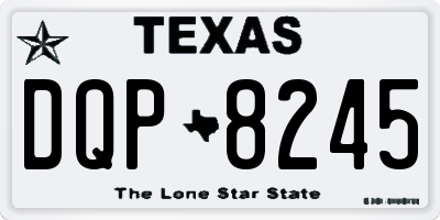 TX license plate DQP8245