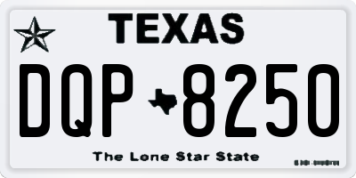 TX license plate DQP8250