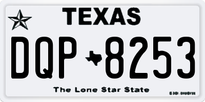 TX license plate DQP8253