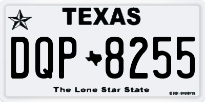 TX license plate DQP8255