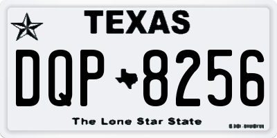 TX license plate DQP8256