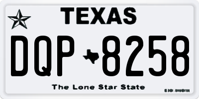 TX license plate DQP8258