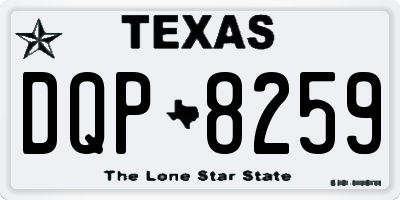TX license plate DQP8259